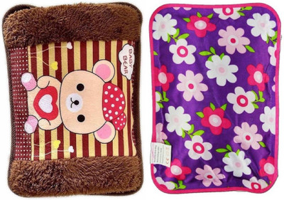 

OYD Portable Electric Hot Water Gel Bag Pack of 2 (Multicolor) Electric Velvet Fur electric 1 L Hot Water Bag(Multicolor)