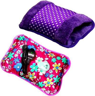 

OYD Best Choice Electric Heating Pad With Gel PACK OF 2 (Multicolor) Electric Fur and electric 1 L Hot Water Bag(Multicolor)