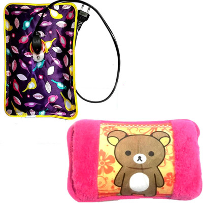 

OYD Best Quality (Multi-color) electric warm hot water pad single thermostat 2 Pack of Electric Velvet Fur and electric 1 L Hot Water Bag(Multicolor)