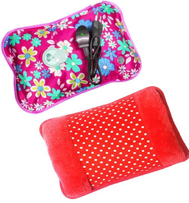 

OYD Best Selling LX-40 Electric Heating Pad With Gel PACK OF 2 (Multicolor) Electric Fur and electric 1 L Hot Water Bag(Multicolor)