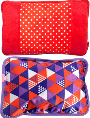 

OYD Rechargeable Electro-thermal Heating Pad Gel Bag 2 Piece Combo Pack (Multi-color) Electric Fur and electric 1 L Hot Water Bag(Multicolor)