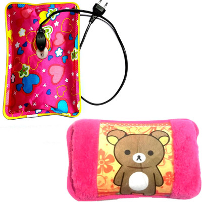 

OYD Best Selling SX-909 Electric Heating Pad With Gel PACK OF 2 (Multicolor) Electric Fur and electric 1 L Hot Water Bag(Multicolor)