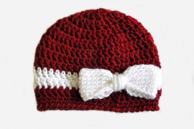 LOVE CROCHET ART Kids Cap(Maroon)