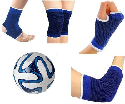 

M ART BLUE BRAZUCA FOOTBALL WITH NEE,ANKLE,PALM,ELBOW COMBO(KIT) FOOTBALL SIZE 5 Football Kit