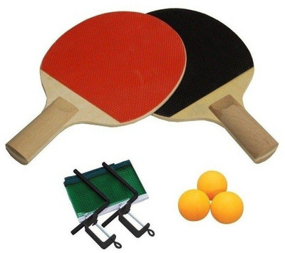 

SPORTSHOLIC Table Tennis Bat Set With Net, Clumps And 3 Balls For Kids 8 To 9 Years Table Tennis Kit