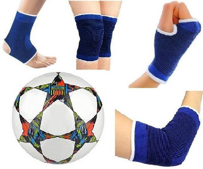 

M ART MULTISTAR FOOTBALL WITH NEE,ANKLE,PALM,ELBOW COMBO(KIT) FOOTBALL SIZE 5 Football Kit