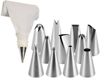 H D Enterprise 12 nozzle Kitchen Tool Set(White, Baking Tools)