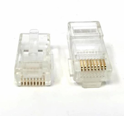 

Power Light 50 Pack, Cat6, Cat5e RJ-45 Ethernet Crimp Connectors Network Interface Card (White) Lan Adapter(100 Mbps)