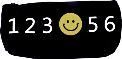 CraftyBug SMILEY CRAFTBUG BEAUTIFUL PENCIL CASE Art Canvas Pencil Boxes(Set of 1, Black)