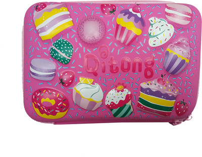 

13-HI-13 na Design Art Canvas Pencil Box(Set of 1, Pink)
