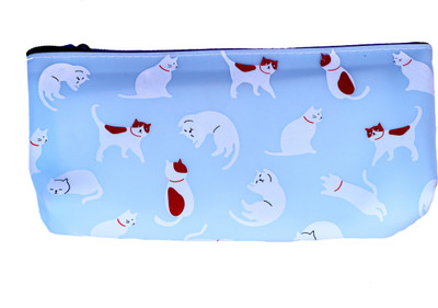 CraftyBug CAT CRAFTYBUG PREMIUM RANGE CAT SERIES2 Art Plastic Pencil Boxes(Set of 1, Light Blue)