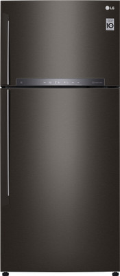 

LG 603 L Frost Free Double Door 3 Star Refrigerator(Black Steel, GR-H772HXHU)