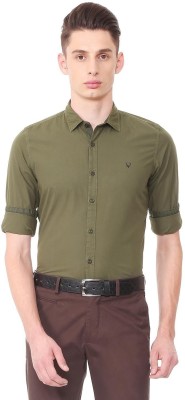 Allen Solly Men Solid Casual Green Shirt