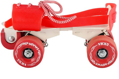 

Vicky Smash roller skates with Brake, Red Quad Roller Skates - Size 10 UK(Red)