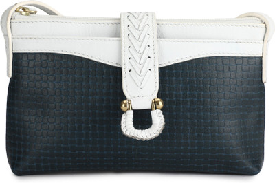 

Hidesign Women Casual Blue Genuine Leather Sling Bag