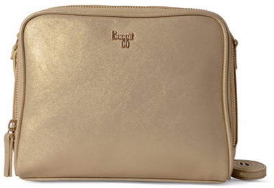 

Baggit Women Casual Gold PU Sling Bag