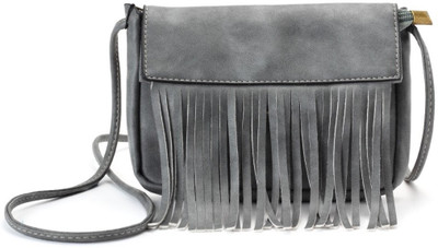 

Little Hip Boutique Girls Casual Grey PU Sling Bag