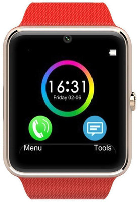 

Adlyn Rectangular A2 Gold & Red Smart Watch- Bluetooth with Built-in Sim card and Memory card slot, Fitness Tracker, With call function, Video recorder, Compatible with All Android Mobiles Silver Dial and White Strap Smartwatch(White Strap Regular)