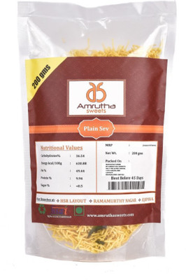 

AMRUTHA SWEETS Plain sev 200g Pack of 3(600 g, Pack of 3)