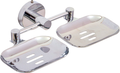 

USF Double Soap Dish - Double Soap Stand - Double Soap Holder for Bathroom and Kitchen (High Grade 304 Stainless Steel) â PUMA Series(Silver)