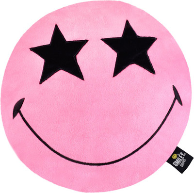 

Smiley World Star Eyes Round Cushion / Pillow By Ultra - 16 inch(Pink)