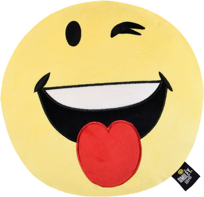 

Smiley World Naughty Cute Plush Cushion / Pillow By Ultra - 16 inch(Yellow)