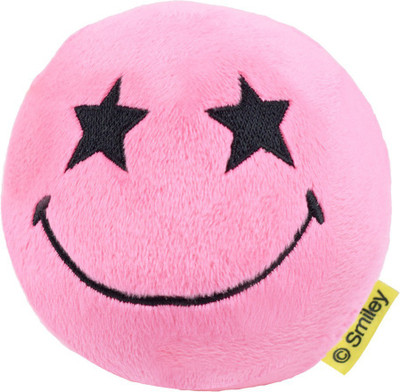 

Smiley World Star Eyes Expression Soft Toy Ball by Ultra - 4 inch(Pink)