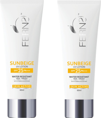 

Ferns Sunbeige UV Lotion (Water Resistant & Non Greasy) - SPF 25 PA+++(60 ml)