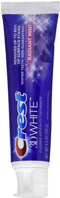 

Crest 3D White Radiant Mint Whitening Toothpaste, 4.8 oz,2 Count Toothpaste(125 g)