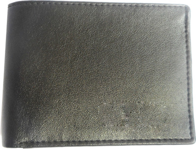 

A R Men Casual Black Genuine Leather Wallet(3 Card Slots)