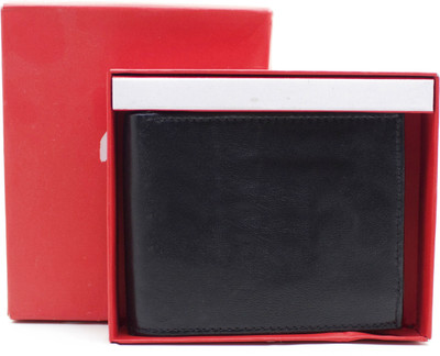 

flex boom Men Casual Black Genuine Leather Wallet(4 Card Slots)