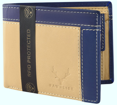 

FAWNLINK Men Casual Beige Genuine Leather Wallet(7 Card Slots), Multicolor
