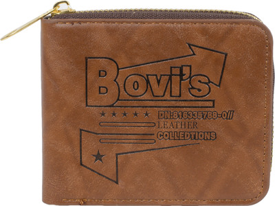 

Bovi Men Casual Brown Artificial Leather Wallet(3 Card Slots), Tan