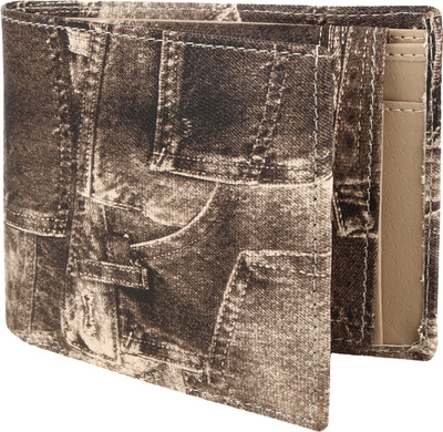 

Wooden Men Casual Grey Artificial Leather Wallet(5 Card Slots), Denim