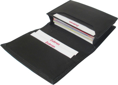

Zubron Men Casual Black Genuine Leather Card Holder(20 Card Slots), Blk062