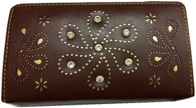 

bandicoot Women Evening/Party Brown Fabric Wallet(4 Card Slots)