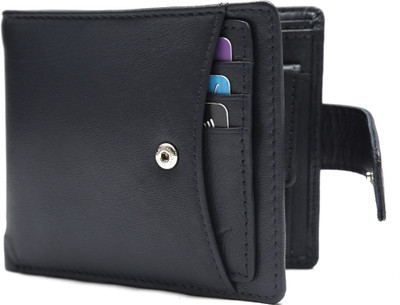

Hidekraft Men Casual Black Genuine Leather Wallet(6 Card Slots), Navy