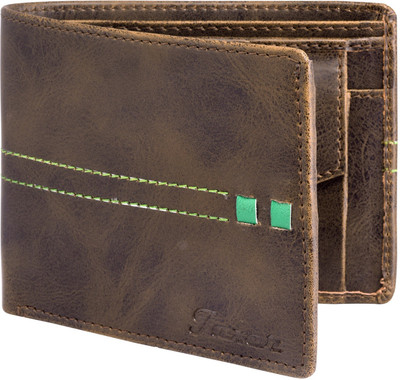 

Jaxer Men Brown Artificial Leather Wallet(3 Card Slots), Green