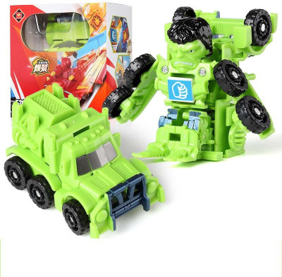 

Sanyal Automatic Deformation Bumper Robot Car Transformers Style Super Heroes (Green)(Multicolor)