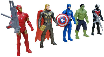 

QUINERGYS ™ 5 In 1 Twist And Move Led Projection Avengers 2 Action Figure Set(Multicolor)