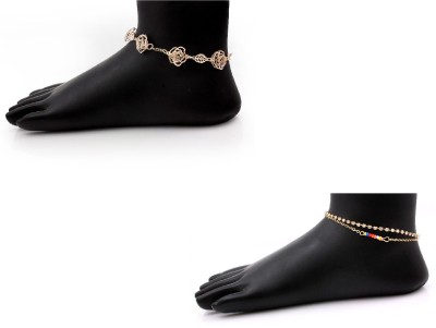 NAKABH Combo pack of 2 Single Leg Western Collection Alloy Anklet(Pack of 2)