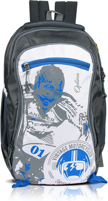 

Optima Multi Zipper 28 L Laptop Backpack(Grey)