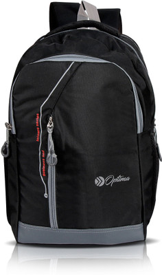 

Optima Multi Zipper 28 L Laptop Backpack(Black)
