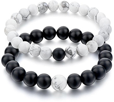Shining Diva Stone Agate Bracelet Set(Pack of 2)