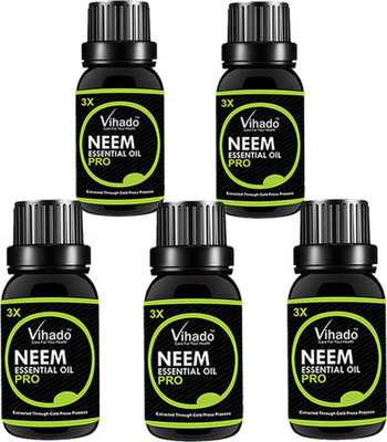 

VIHADO Pure Neem Oil 3X PRO (Azadirachta Indica) 100% Natural Cold Pressed 20 ML (PACK OF 5)(20 ml)