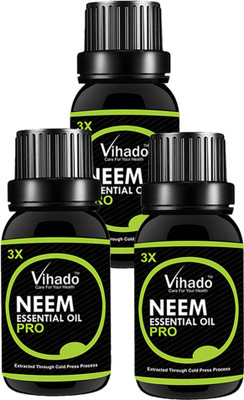 

VIHADO Pure Organic Neem Oil (ColdPressed & Undiluted) Hair Oil 3X PRO (30 ML) (Pack of 3)(30 ml)