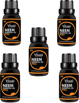 

VIHADO Neem Carrier Oil 4X PRO Pure Natural For Skin care & Hair treatment Hair Oil 30ML (Pack of 5)(30 ml)