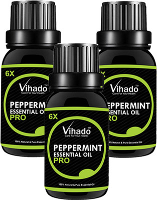 

VIHADO Peppermint Essential Oil 6x PRO Faster - 10 ML (Pack of 3)(10 ml)