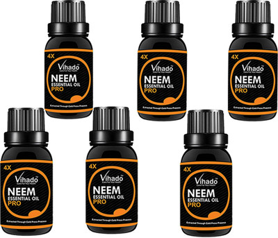 

VIHADO 100% pure and natural Neem Oil 4X PRO (10 ML) (Pack of 6)(10 ml)