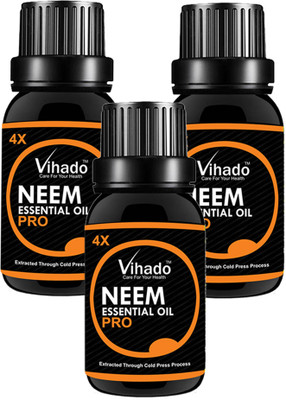 

VIHADO Pure Neem Oil 4X PRO (Azadirachta Indica) 100% Natural Cold Pressed 20ML (PACK OF 3)(20 ml)